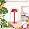 Laken Tischleuchte LED Rot, 1-flammig