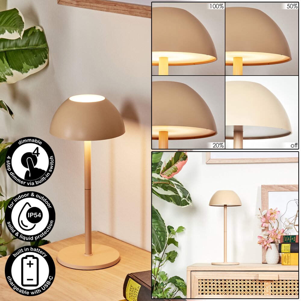 Laken Tischleuchte LED Beige, 1-flammig main product photo