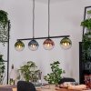 Gastor Pendelleuchte Glas 15 cm Blau, Grün, Klar, Kupferfarben, 4-flammig