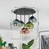 Gastor Deckenleuchte Glas 15 cm Blau, Grün, Klar, Kupferfarben, 5-flammig