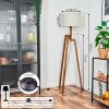 Soungou Stehleuchte 38 cm Naturfarben, Schwarz, 1-flammig