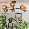 Ripoll Deckenleuchte Glas 15 cm Gold, Klar, Kupferfarben, 6-flammig