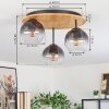 Koyoto Deckenleuchte Glas 15 cm Naturfarben, Schwarz, 3-flammig