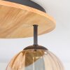 Koyoto Deckenleuchte Glas 15 cm Naturfarben, Schwarz, 3-flammig