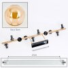 Gastor Deckenleuchte Glas 15 cm Gold, Schwarz, 10-flammig