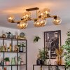 Gastor Deckenleuchte Glas 15 cm Gold, Schwarz, 10-flammig