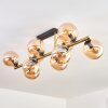 Gastor Deckenleuchte Glas 15 cm Gold, Schwarz, 10-flammig