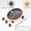 Ripoll Deckenleuchte Glas 15 cm Naturfarben, Schwarz, 3-flammig