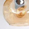 Ripoll Deckenleuchte Glas 15 cm Naturfarben, Schwarz, 3-flammig