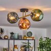 Ripoll Deckenleuchte Glas 15 cm Gold, Schwarz, 3-flammig