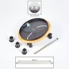 Koyoto Deckenleuchte Glas 20 cm Naturfarben, Schwarz, 3-flammig