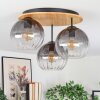 Koyoto Deckenleuchte Glas 20 cm Naturfarben, Schwarz, 3-flammig