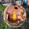 Ripoll Hängeleuchte Glas 20 cm Gold, Klar, Kupferfarben, Rauchfarben, 4-flammig
