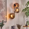 Koyoto Wandleuchte Glas 15 cm Chrom, Gold, Klar, Kupferfarben, Rauchfarben, 3-flammig