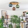 Koyoto Deckenleuchte Glas 15 cm Naturfarben, Schwarz, 3-flammig