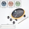 Koyoto Deckenleuchte Glas 15 cm Naturfarben, Schwarz, 3-flammig
