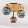 Koyoto Deckenleuchte Glas 15 cm Naturfarben, Schwarz, 3-flammig