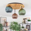 Koyoto Deckenleuchte Glas 15 cm Naturfarben, Schwarz, 3-flammig