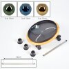 Ripoll Deckenleuchte Glas 15 cm Naturfarben, Schwarz, 3-flammig