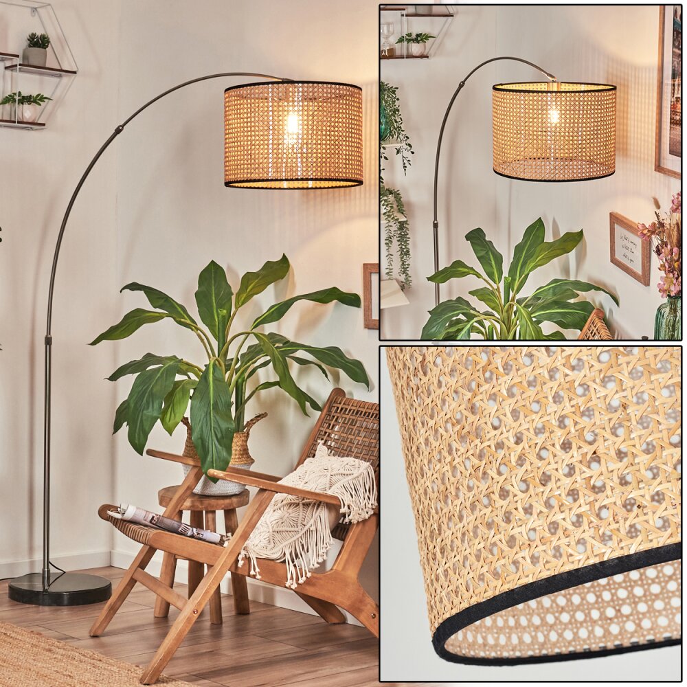 Ramila Stehleuchte 40 cm Nickel-Matt, Schwarz, 1-flammig main product photo