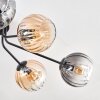 Koyoto Deckenleuchte Glas 15 cm Bernsteinfarben, Klar, Rauchfarben, 8-flammig
