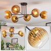 Koyoto Deckenleuchte Glas 15 cm Gold, Klar, 6-flammig