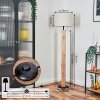Soungou Stehleuchte 38 cm Naturfarben, Schwarz, 1-flammig