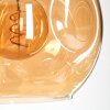 Ripoll Hängeleuchte Glas 25 cm Bernsteinfarben, Klar, Rauchfarben, 6-flammig