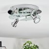 Mirando Deckenleuchte LED Chrom, Silber, Transparent, Klar, 4-flammig