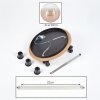 Koyoto Deckenleuchte Glas 20 cm Naturfarben, Schwarz, 3-flammig