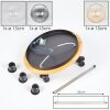 Koyoto Deckenleuchte Glas 15 cm Naturfarben, Schwarz, 3-flammig
