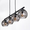 Koyoto Pendelleuchte Glas 15 cm Rauchfarben, 4-flammig