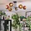 Ripoll Deckenleuchte Glas 15 cm Chrom, Gold, Klar, Kupferfarben, Rauchfarben, 6-flammig