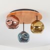 Ripoll Deckenleuchte Glas 15 cm Naturfarben, Schwarz, 3-flammig
