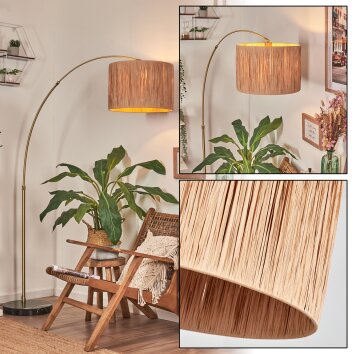 Granja Bogenlampe 40 cm Messing, Schwarz, 1-flammig