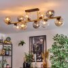 Gastor Deckenleuchte Glas 15 cm Gold, Schwarz, 10-flammig