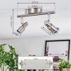 Firan Deckenleuchte LED Nickel-Matt, 2-flammig