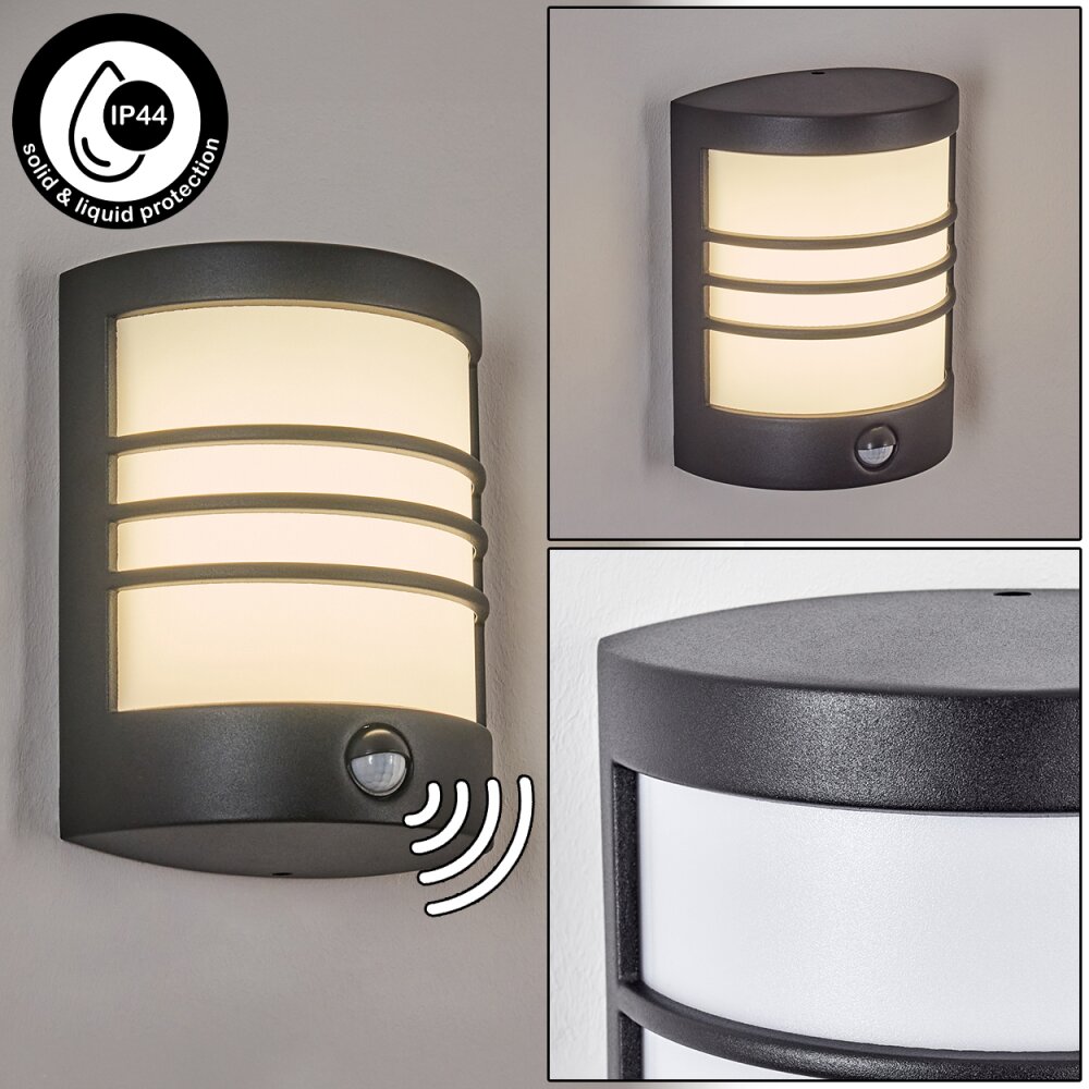 Heran Außenwandleuchte LED Schwarz, 1-flammig, Bewegungsmelder main product photo
