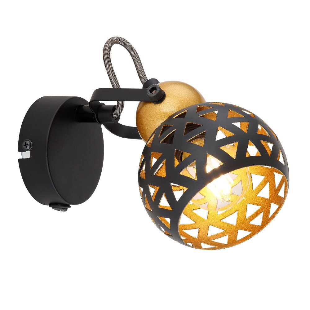 Globo SARRA Wandleuchte Schwarz, 1-flammig main product photo