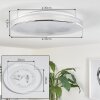 Morges Deckenleuchte LED Chrom, Weiß, 1-flammig