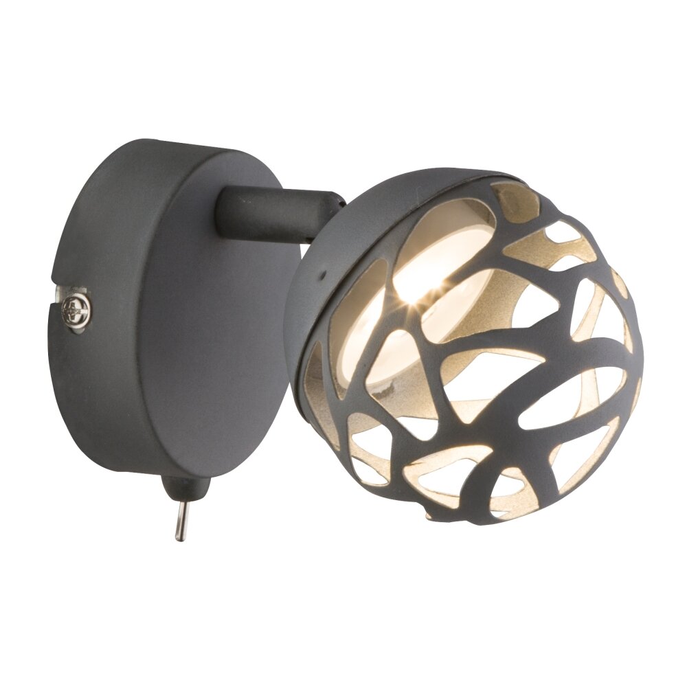Globo Ohio Wandstrahler LED Grau, 1-flammig main product photo