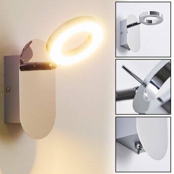 Adel Wandspot LED Chrom, 1-flammig