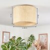Sabadim Deckenleuchte 40 cm beige, Naturfarben, 1-flammig