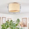 Sabadim Deckenleuchte 35 cm beige, Naturfarben, 1-flammig