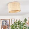 Sabadim Deckenleuchte 35 cm beige, Naturfarben, 1-flammig