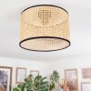 Ramila Deckenleuchte 35 cm Naturfarben, Schwarz, 1-flammig