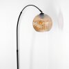 Ripoll Stehleuchte Glas 25 cm Schwarz, 1-flammig