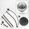 Ripoll Stehleuchte Glas 20 cm Schwarz, 1-flammig