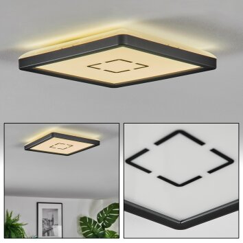 Simonstorp Deckenleuchte LED Schwarz, Weiß, 1-flammig