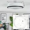 Onara Deckenleuchte LED Schwarz, Weiß, 1-flammig
